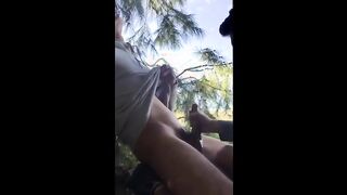 Jerking off in park