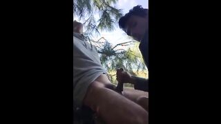 Jerking off in park