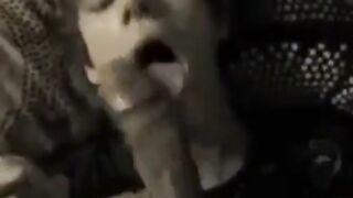 Twink shoves his cock into his friends mouth