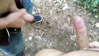 Cumshots in the park again 2