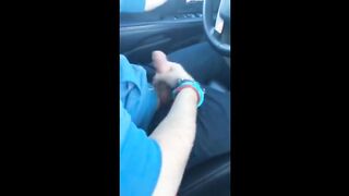 Wanking and cumming in the car with a buddy