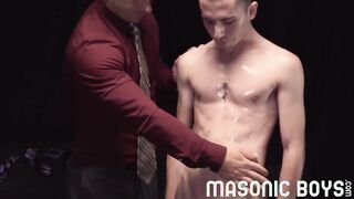 MasonicBoys - Daddy Wolf makes bound virgin Mormon boy cum