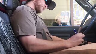 Horny Guy Bustin A Nut at the Bank  Hands free Public Cum