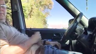 Daddy in the car play and cum