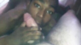 Black Bitch Swallows White Thug Cum