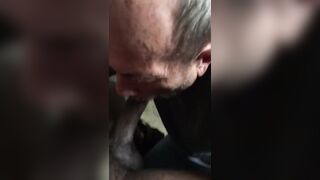 Grandpa Sucks My Interracial Dick (No Cum)