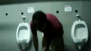 Public Handjob in a Restroom by Bigcockflasher