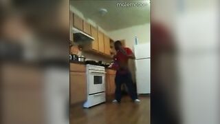 Black Twinks' Kitchen Banging