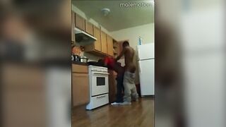 Black Twinks' Kitchen Banging