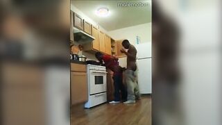 Black Twinks' Kitchen Banging