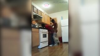 Black Twinks' Kitchen Banging