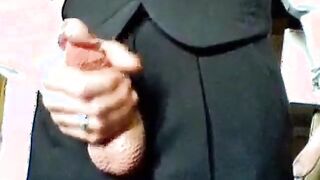 Amateur Daddy Stroking Hard in a Suit6666