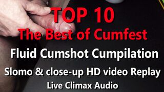 TOP ten The Hottest of uncircumcised Penis Cumfest Mayo Money-shot Cumpilation w Slomo & Macro shot Replay