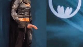 Batman AMPLE SPUNK-PUMP and AMPLE CUM-SHOT Batman's Venture's Sequence One Costume play