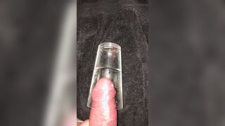 POINT OF VIEW Jizz shot in a Glass