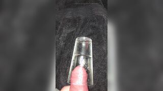 POINT OF VIEW Jizz shot in a Glass