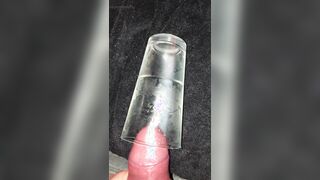 POINT OF VIEW Jizz shot in a Glass