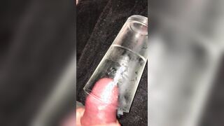 POINT OF VIEW Jizz shot in a Glass