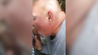 Big-Cock Daddy Blowjob in the Park