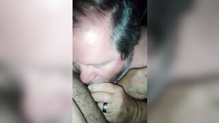 Grandfather's Big Cock Blowjob by a Buddy