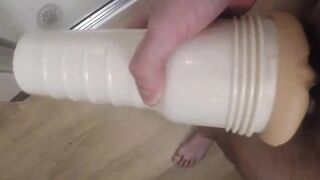 Big Cock Tease with Fleshlight and Cock Ring