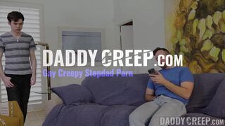 Stepfather Joel Someone silenced Dakota Lovell by shoving his huge cock into his mout