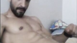 Big-Cock Turkish Hunk Cums on Webcam