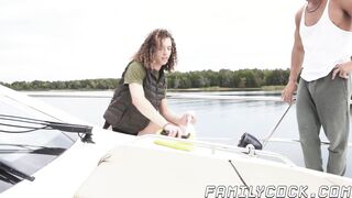 I splashed my cum on my stepson Jack Valors ass after helping me clean my boat