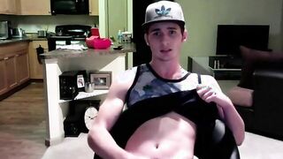 Twink Jerks Off on Webcam in His Apartment