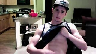 Twink Jerks Off on Webcam in His Apartment