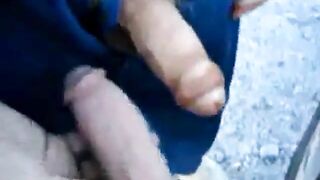 Outdoor Hand-job with Silver Dad (Silver Fox)