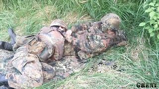 German Military Men Go Wild Outdoors