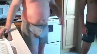 Bear Daddy Gets Pantsed by His Man on Webcam