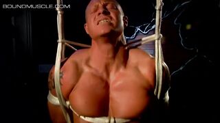 BOUND MUSCLE JOCKS - Dom Tyler Saint tries to break his slave Beau Sinclair