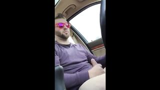 Str8 pink men play in the car again 12