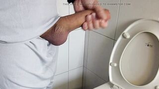 I showcase my long foreskin while peeing and then an orgasm that I have never expert before