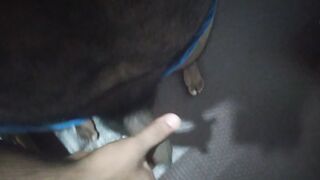 Sexy hairy sri lankan boy with blue underwear trying to masturbate in anex room