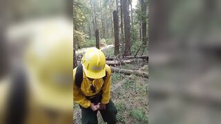 Wildfire Worker's Outdoor Masturbation Solo