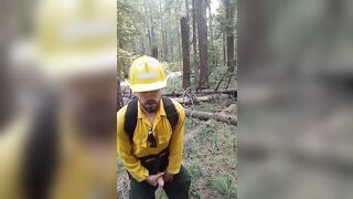 Wildfire Worker's Outdoor Masturbation Solo