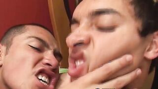 Tito has seduced cute latin twink Willy and he fucks his ass