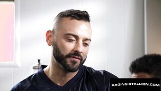 Insane Barber Nails Tattooed Customer - RagingStallion