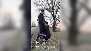 YOUNGSTERS FELLOWS OUTDOOR DEEP THROATING