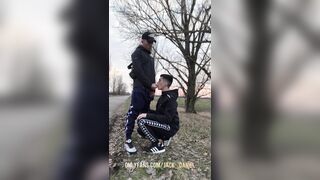 YOUNGSTERS FELLOWS OUTDOOR DEEP THROATING