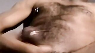 Black amateur strips and masturbates into an intense orgasm