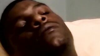 Black amateur jerks off and receives blowjob from mature man