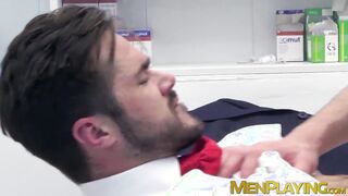 Beautiful Kayden Gray hard ass drilling man in suit after BJ