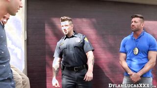 Jock Trent Ferris was busted and ass banged by big cock officer Trenton Ducati