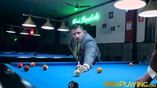 Classy bearded hunk doggystyle fucks man in suit Lukas Daken