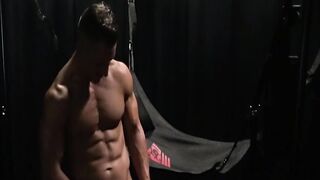 Dominant muscle hunk Jax Thirio raw breeds Tom Bentley twink asshole