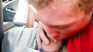 Twink Sucks Dick in Car and Swallows